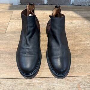 Earth Shoes Chelsea Dark Brown Leather Ortholite Boots Men Pull On Sz 9